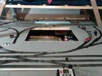 The main view  Blue foam to represent platforms, will replace, eventually.